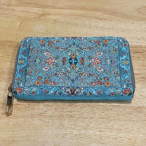Elegant Blue Patterned Women's Wallet